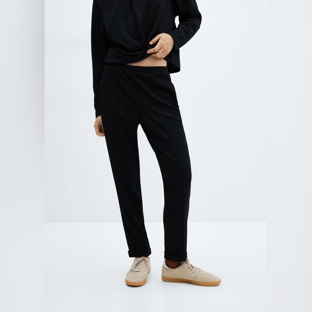 Mango Jogger Pants with Seam Detail